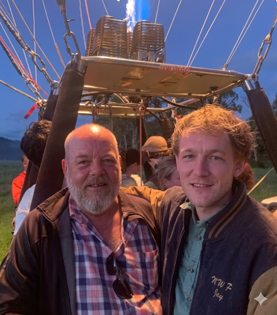 Timothy Russell with his late father Richard, founder of Sunrise Window Tinting